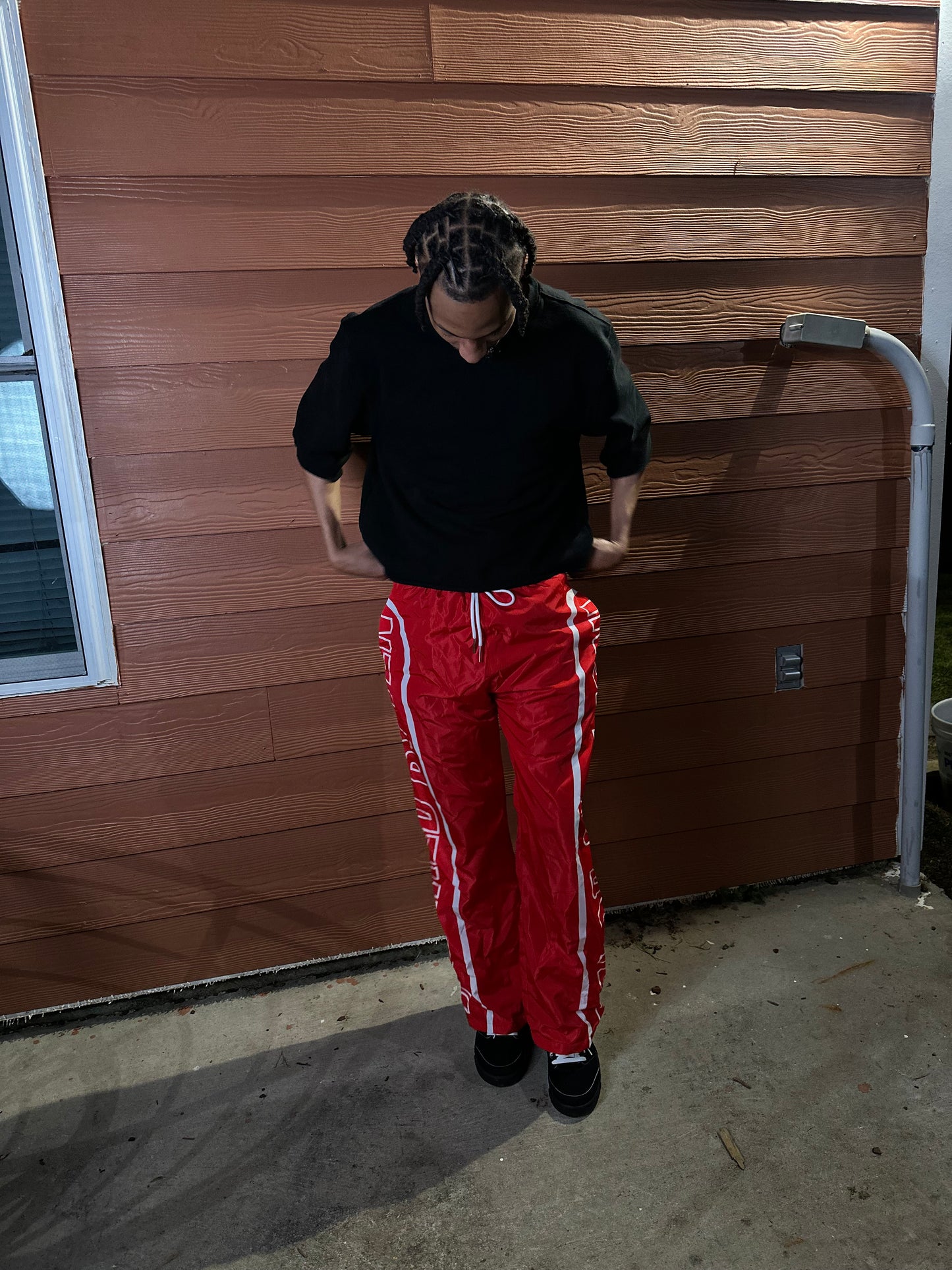 INSPIRED BY TEN RED TRACK PANTS