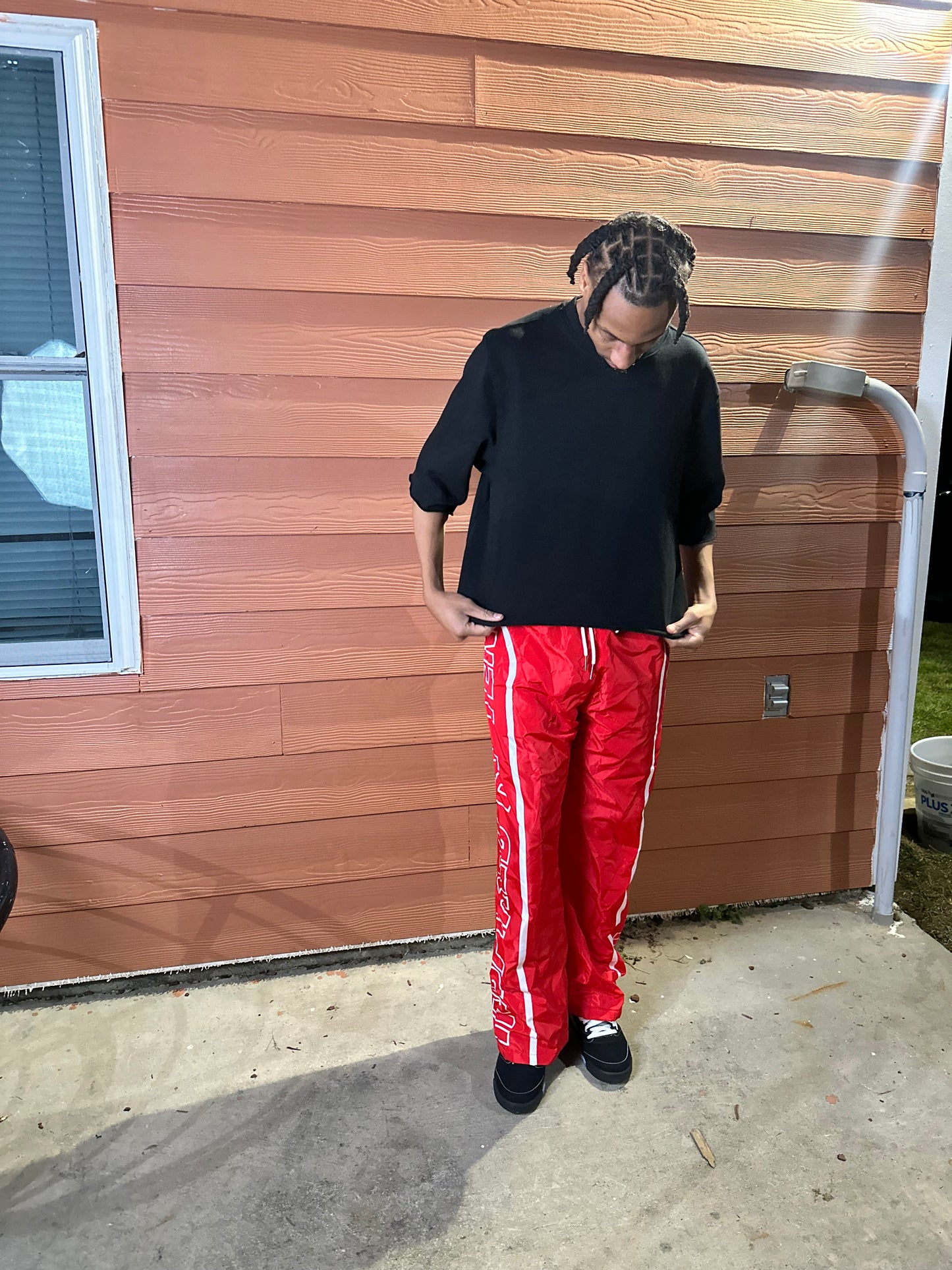 INSPIRED BY TEN RED TRACK PANTS