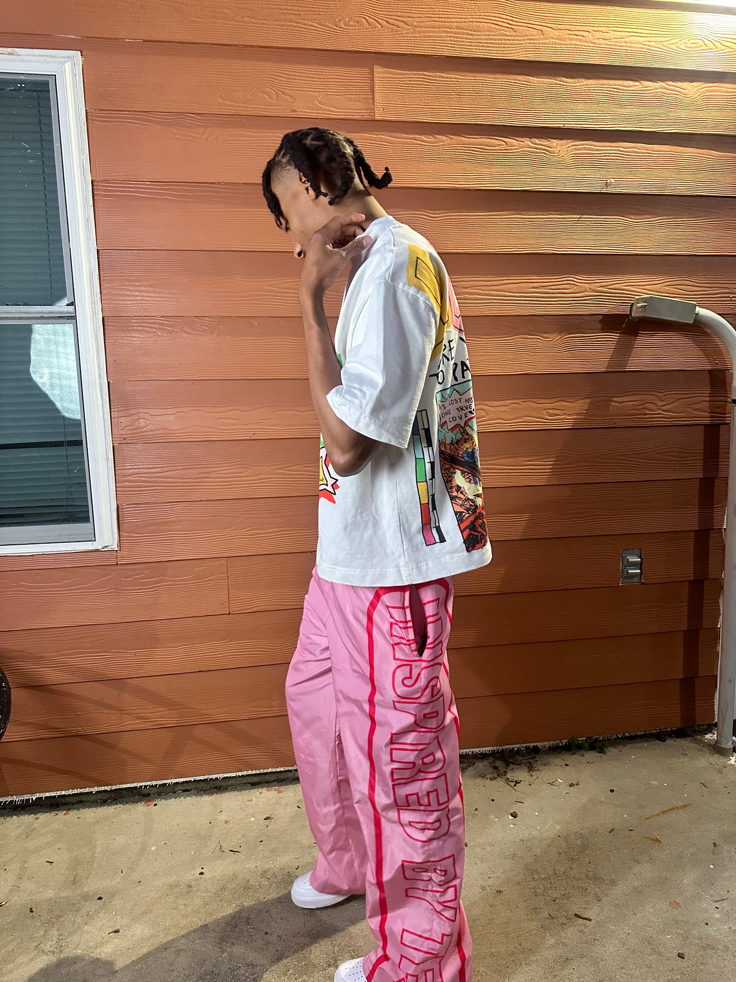 INSPIRED BY TEN PINK TRACK PANTS
