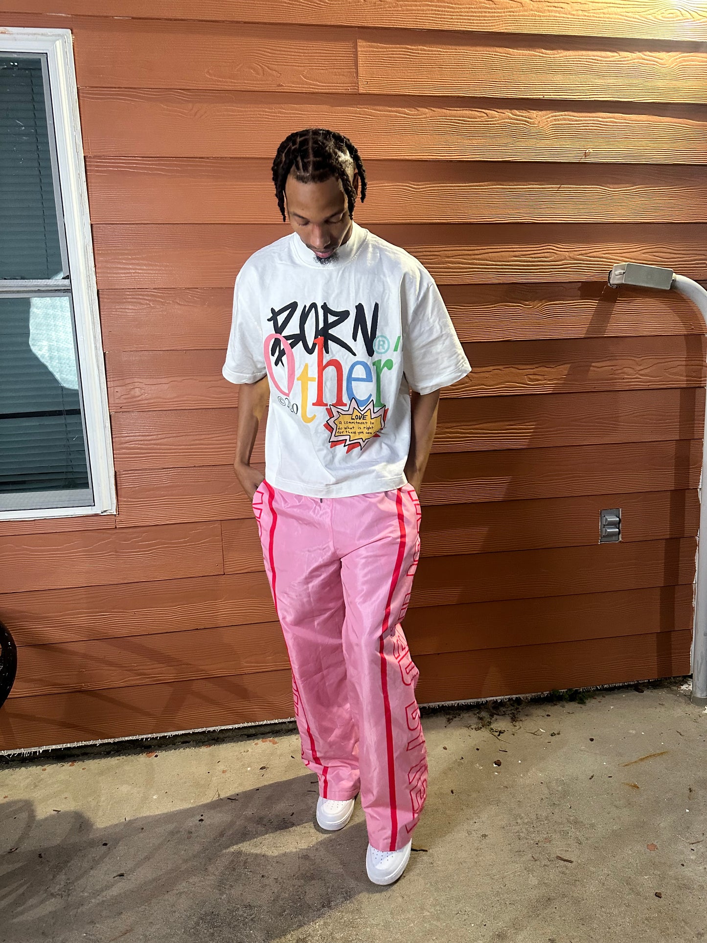 INSPIRED BY TEN PINK TRACK PANTS